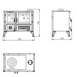 365 Cook Smart Küchenherd Gusseisen Beige emailliert 8 kW – Bild 5