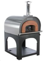 AgriEuro Cibus Inox 800 – Edelstahl Holzbackofen für draußen – mit Backraum Ø 80 – Backfähigkeit: 5 Pizzen – Bild 5