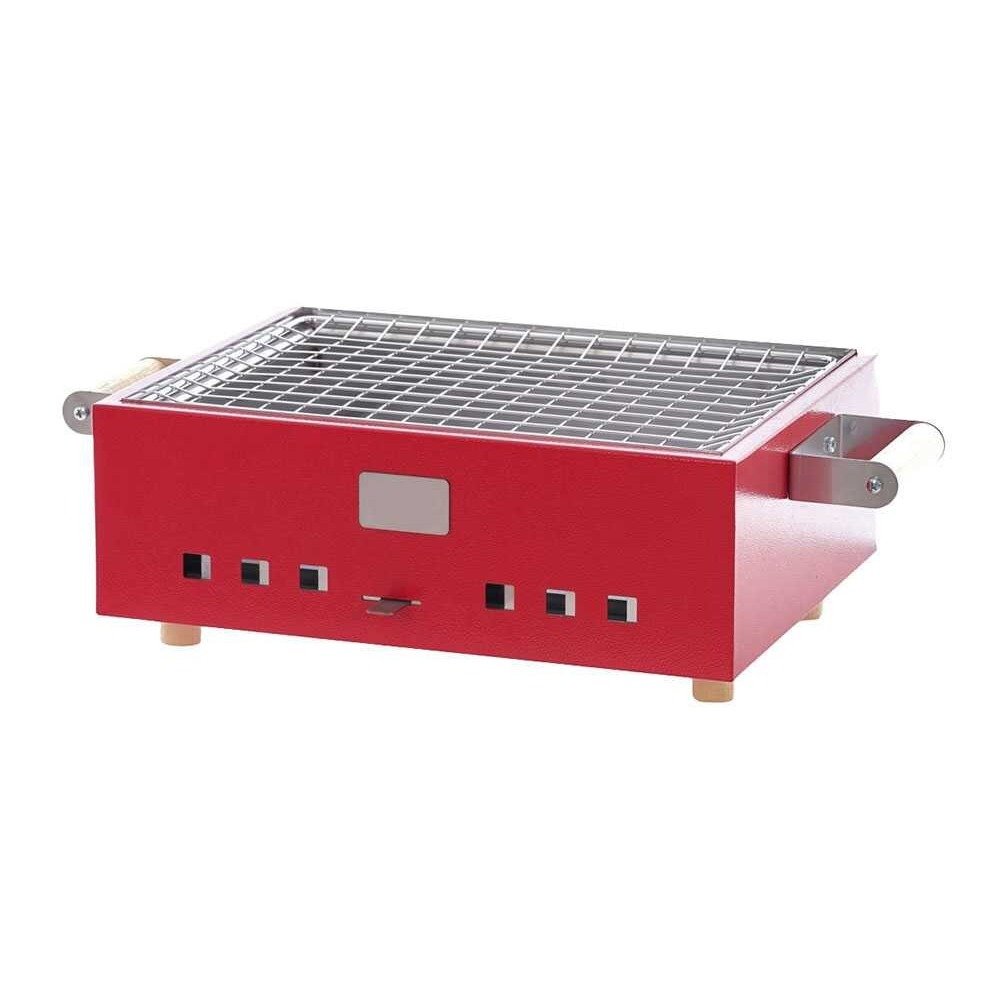 agrieuro-holzkohle-tischgrill-dalmazio-rot-principale.jpg AgriEuro Holzkohle-Tischgrill Dalmazio – Rot – Bild 1