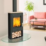 Fireplace Tuvalu RLA Kaminofen Sandstein Schwarz 6 kW – Bild 4