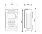 Wamsler WO 109-8F Werkstattofen 8 kW – Email Schwarz, Sichtfenster, Anschluss oben – Bild 6