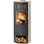 Hark Opera B grande Kaminofen Ofenkacheln Creme 7 kW mit Automatik