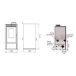 Interstoves Marina 14 Pelletofen Schwarz 12,1 kW – Bild 5
