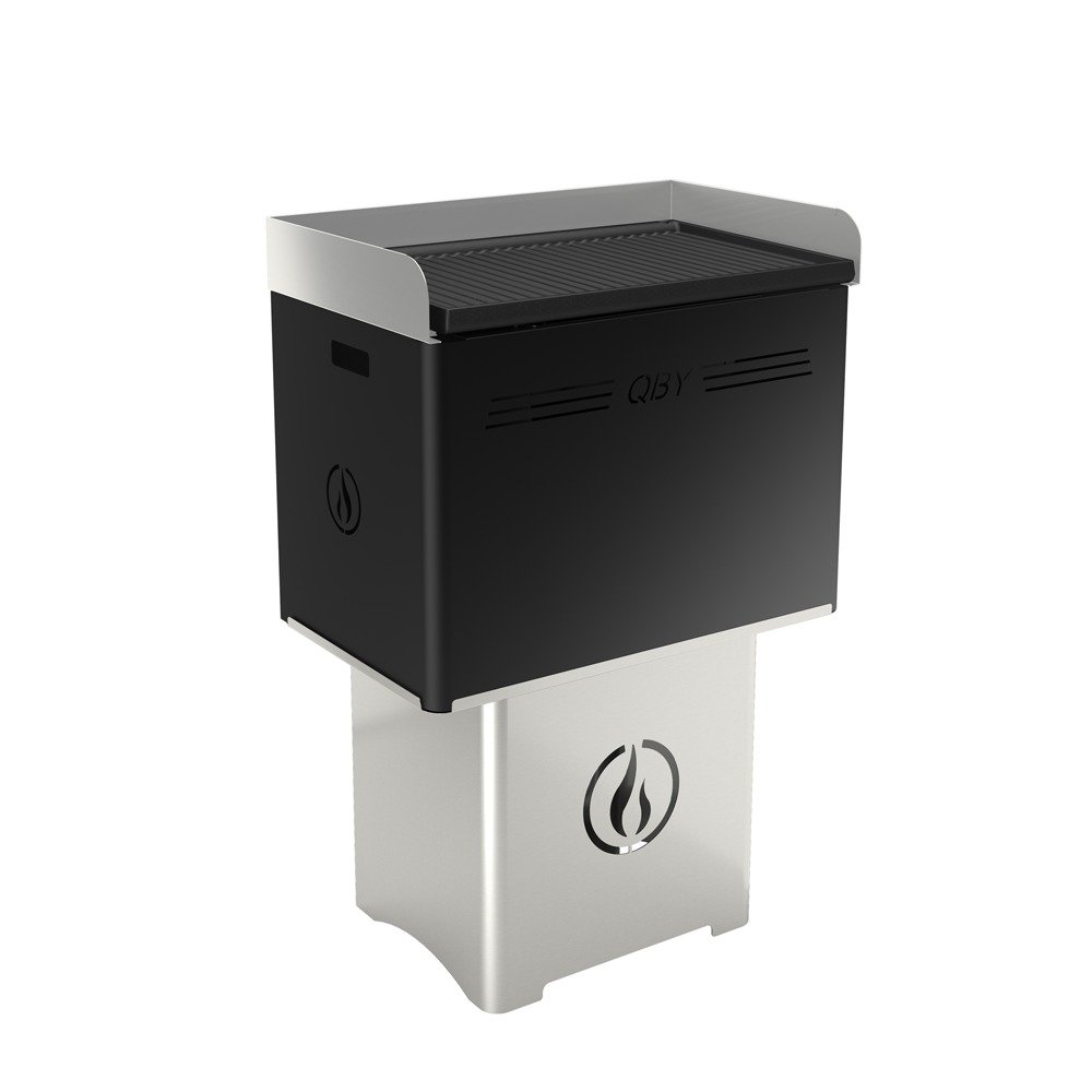 linea-vz-qby-tragbarer-pelletgrill-mit-pyrolyse-principale-1.jpg Linea VZ QBY – Tragbarer Pelletgrill mit Pyrolyse-Technologie – schwarz – Bild 1