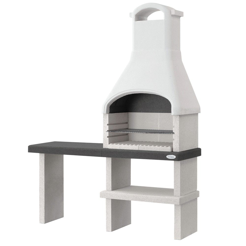 palazzetti-orlando-grillkamin-aus-beton-fuer-holz-principale.jpg Palazzetti Orlando – Grillkamin aus Beton für Holz und Holzkohle – mit Beistelltisch – Bild 1