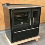 Plamen 850 Glas Küchenherd Gusseisen 8 kW – Schwarz, Backfach links – Bild 3