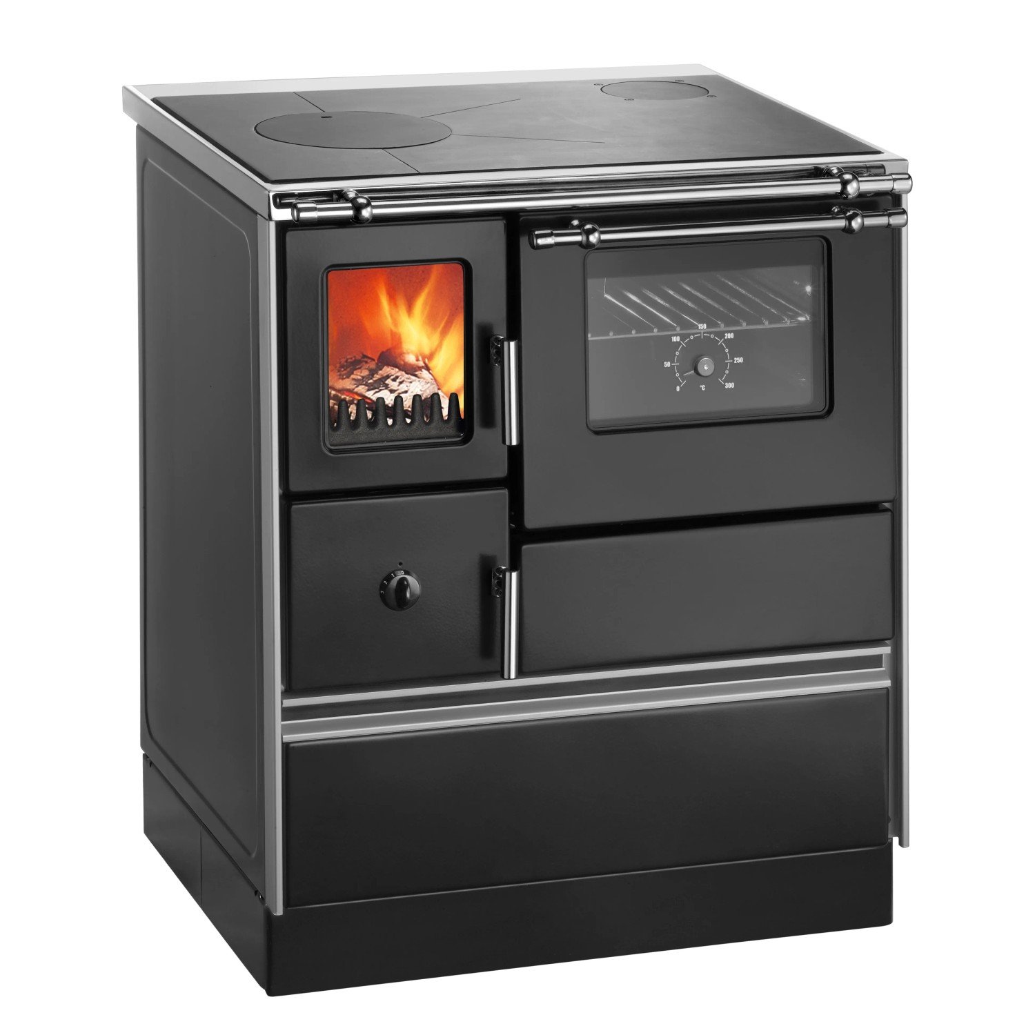 wamsler-westminster-k76f-70-kuechenherd-7-6-kw-principale-1.jpg Wamsler Westminster K76F-70 Küchenherd 7,6 kW – Schwarz, Backfach rechts, Stahlplatte – Bild 1